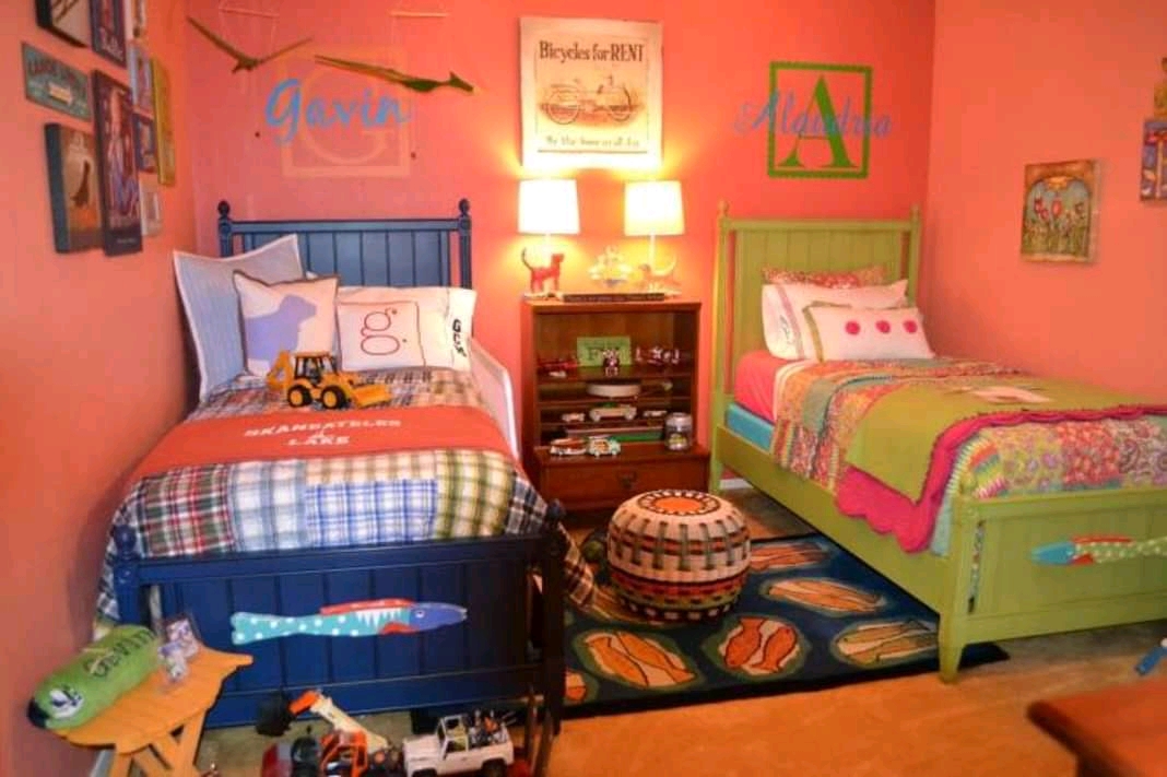 14 Desain kamar tidur anak yang digunakan bersama, unik & nyaman