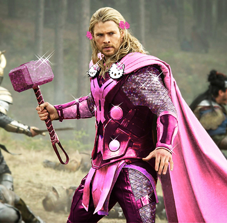 Kostum 11 karakter Avengers jadi pink ala Hello Kitty, unyu banget