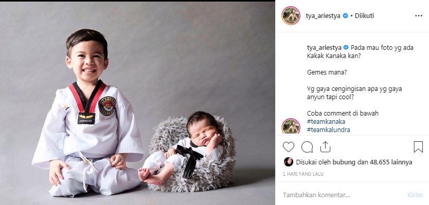 5 Potret gemas anak kedua Tya Ariestya, bergaya ala atlet taekwondo