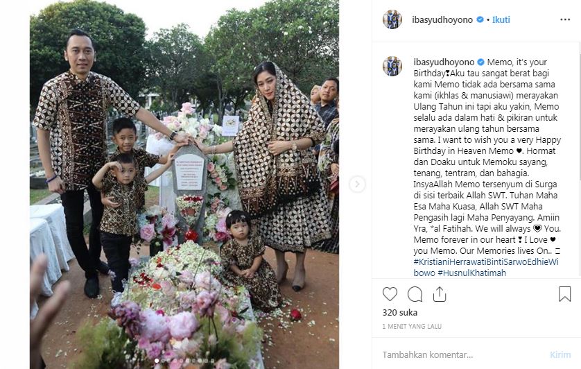 Kenang hari kelahiran Ani Yudhoyono, ini 5 unggahan haru keluarga SBY