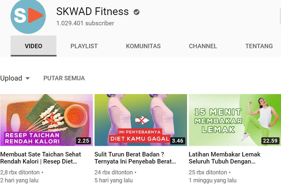 5 Channel YouTube workout dan pola hidup sehat, tak harus ke gym