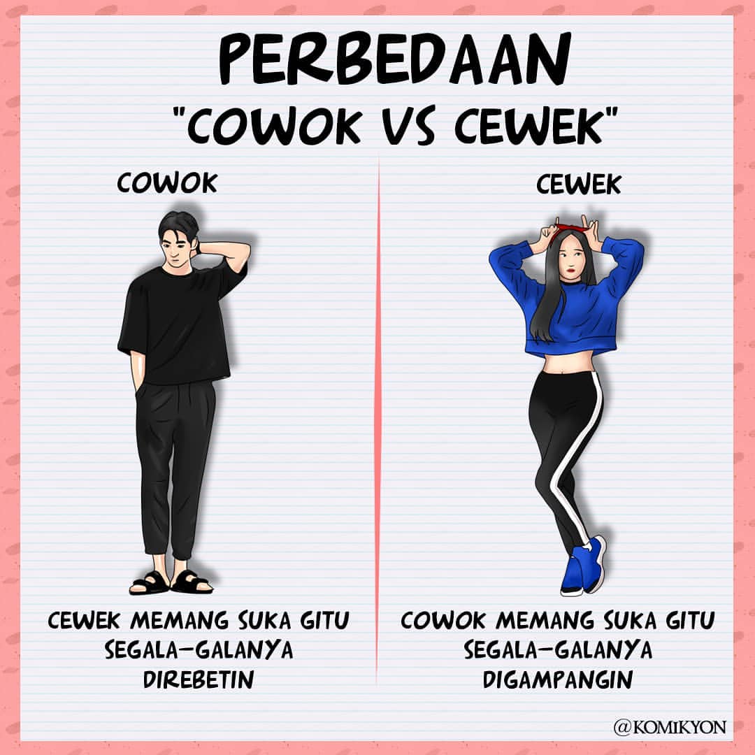 10 Ilustrasi perbedaan cowok dan cewek dalam beberapa hal, bener gak?