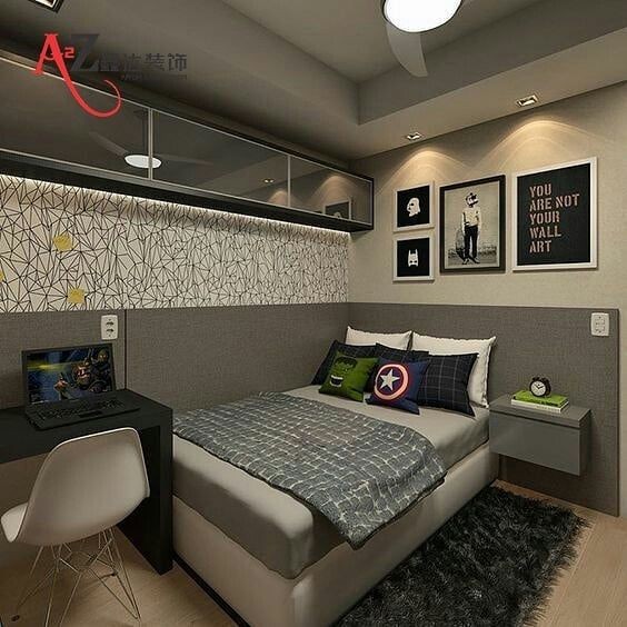 4 Desain kamar cowok ini simpel tapi tak monoton