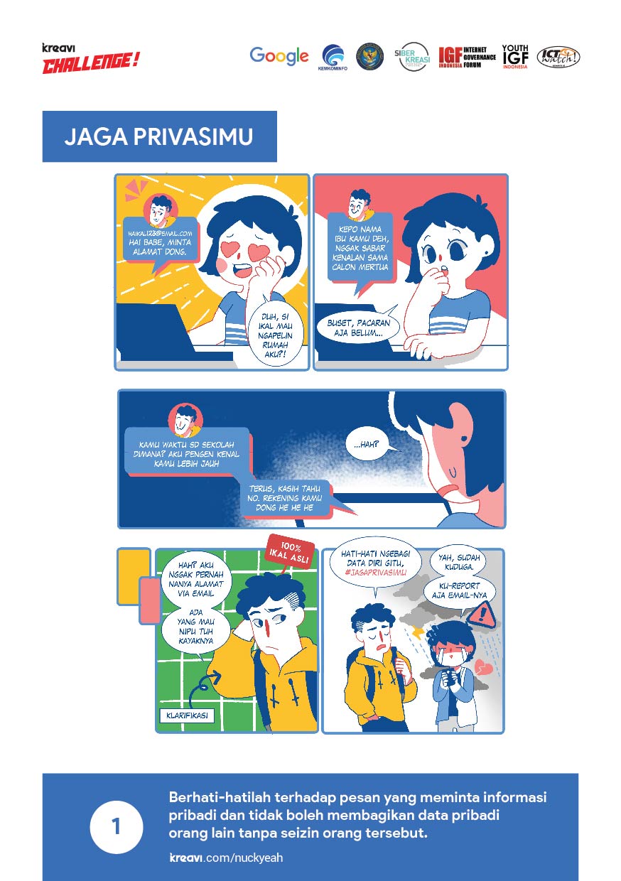 Deretan komik ini ajarkan cara menjaga privasi di internet