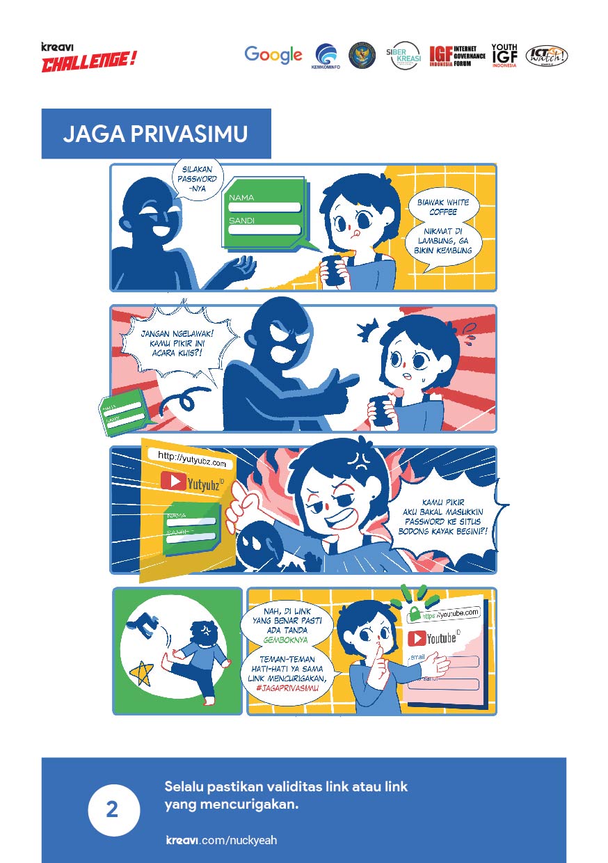 Deretan komik ini ajarkan cara menjaga privasi di internet