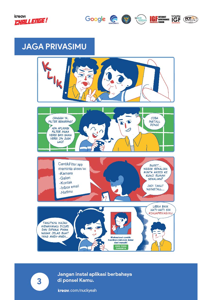 Deretan komik ini ajarkan cara menjaga privasi di internet