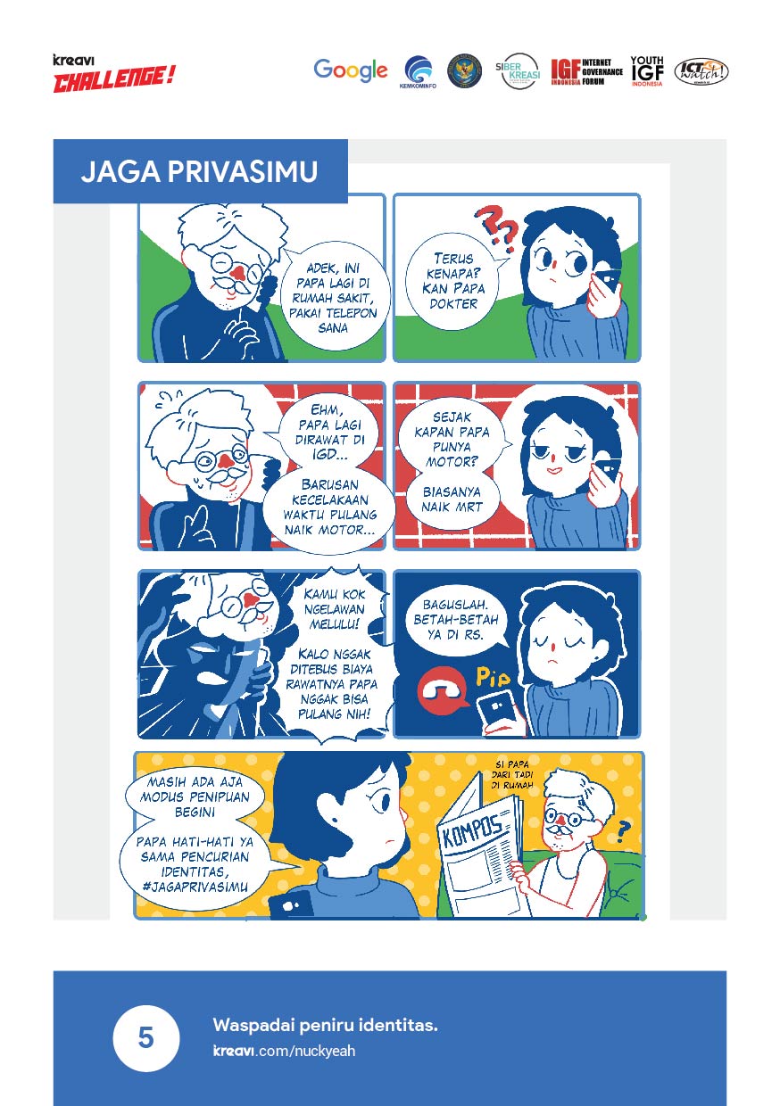 Deretan komik ini ajarkan cara menjaga privasi di internet