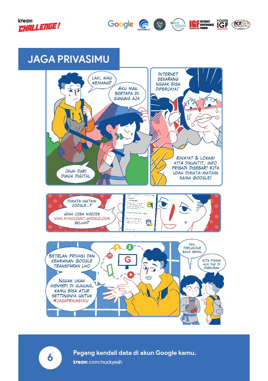 Deretan komik ini ajarkan cara menjaga privasi di internet