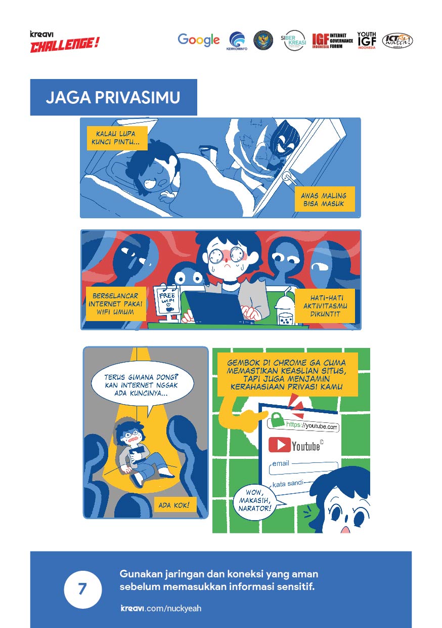 Deretan komik ini ajarkan cara menjaga privasi di internet