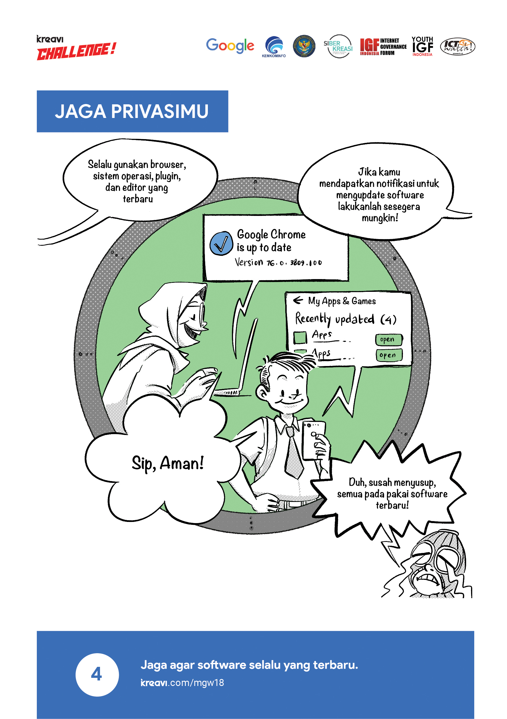 Deretan komik ini ajarkan cara menjaga privasi di internet