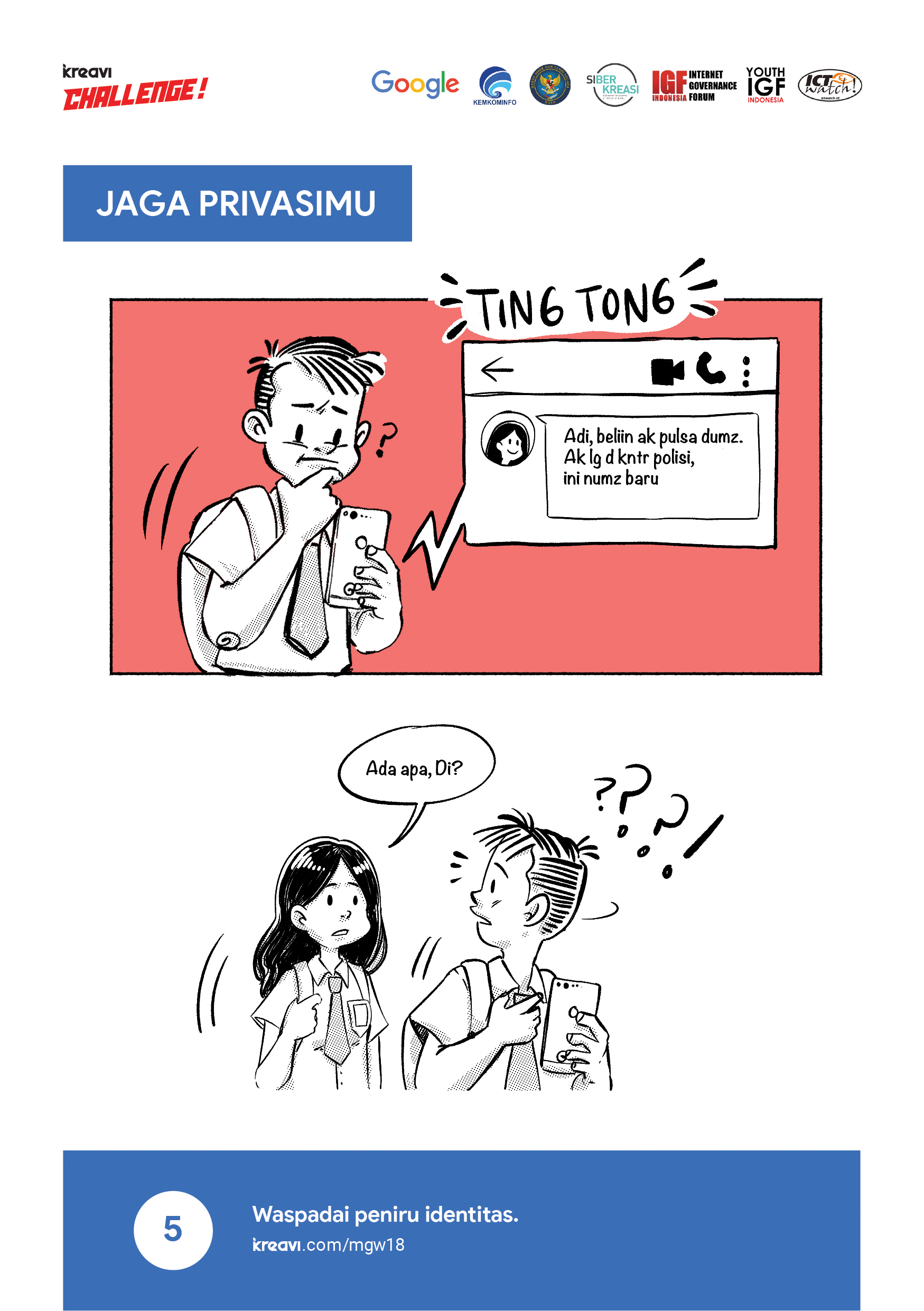 Deretan komik ini ajarkan cara menjaga privasi di internet
