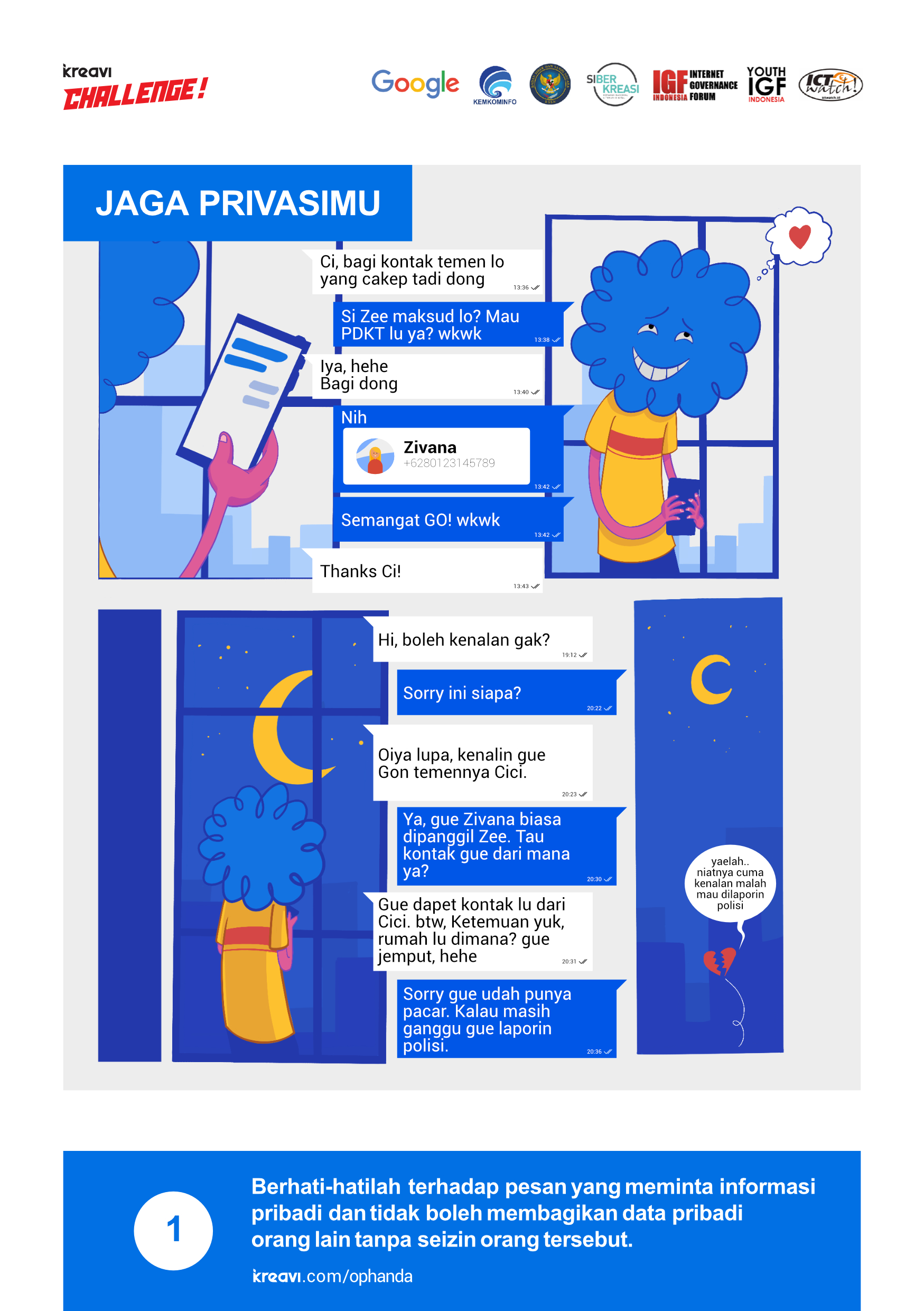 Deretan komik ini ajarkan cara menjaga privasi di internet