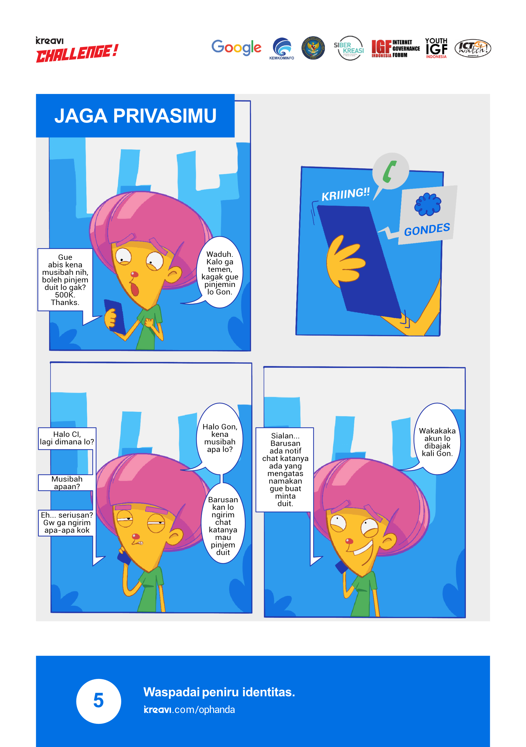 Deretan komik ini ajarkan cara menjaga privasi di internet
