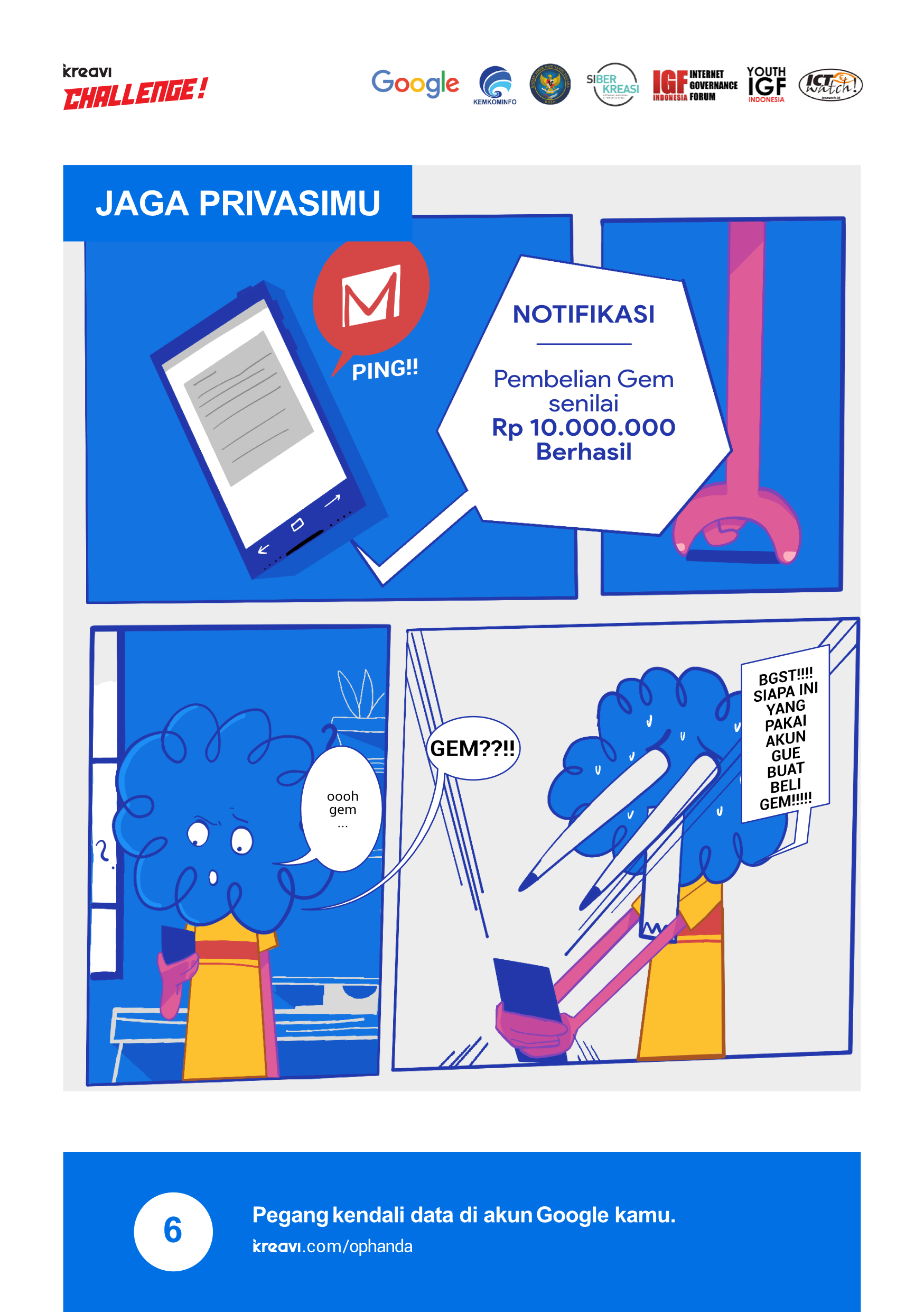Deretan komik ini ajarkan cara menjaga privasi di internet
