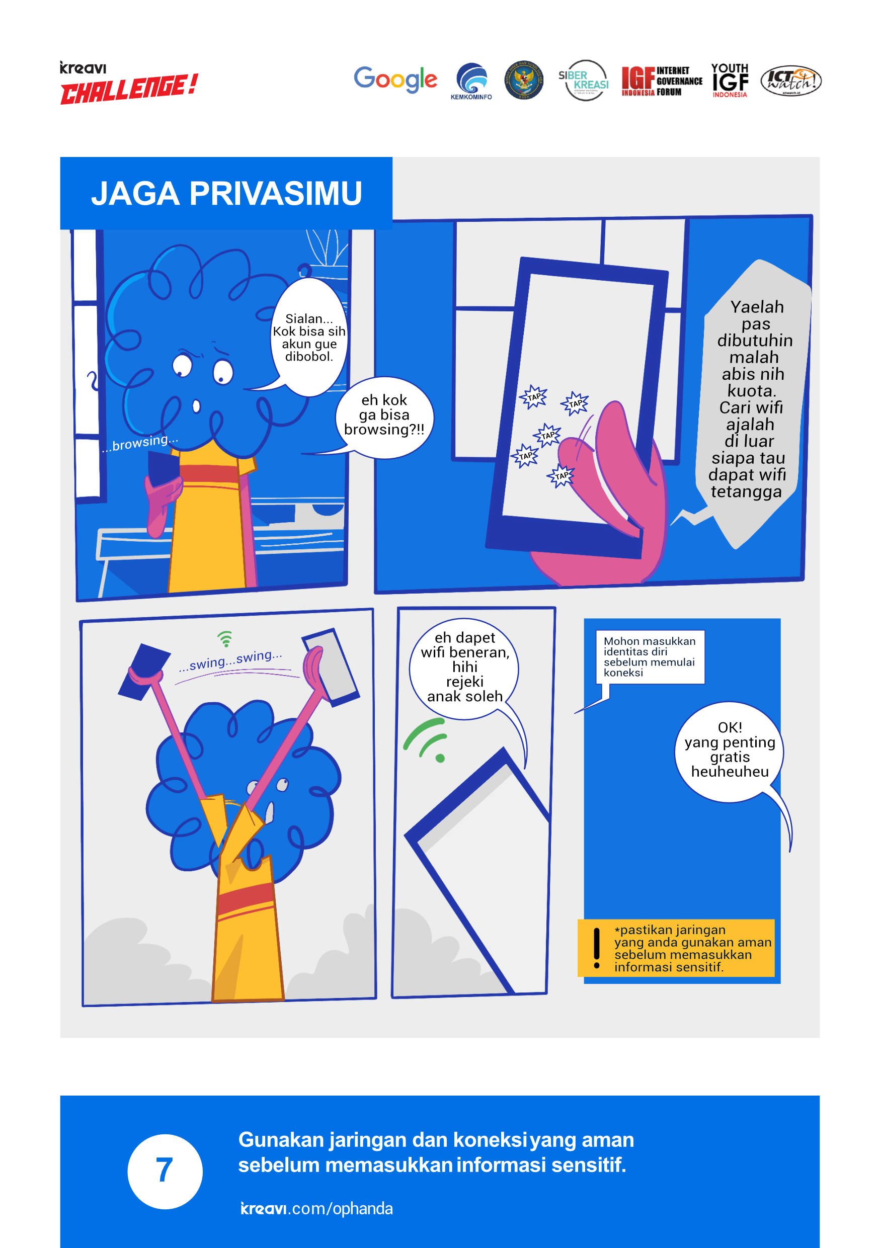 Deretan komik ini ajarkan cara menjaga privasi di internet