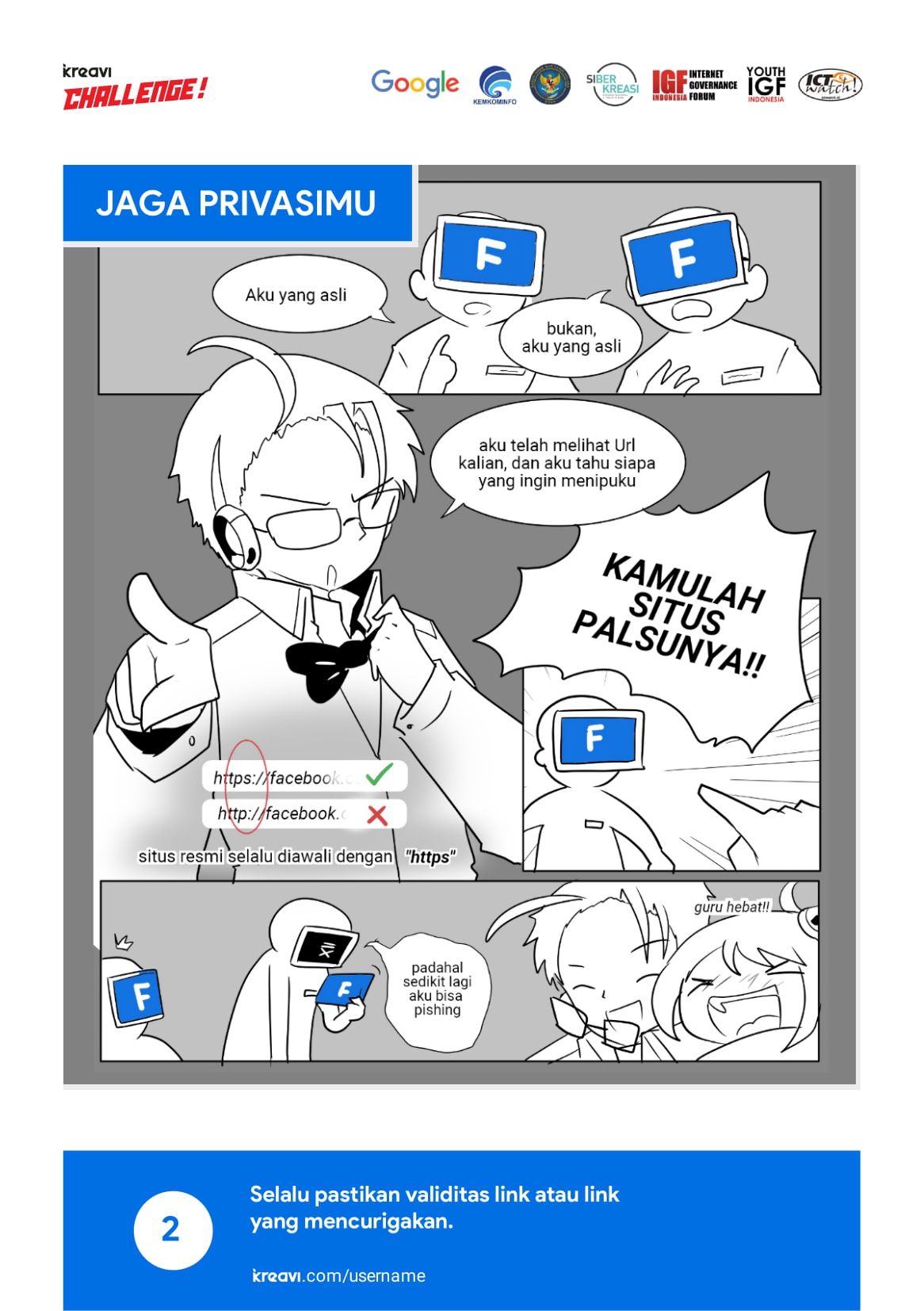 Deretan komik ini ajarkan cara menjaga privasi di internet