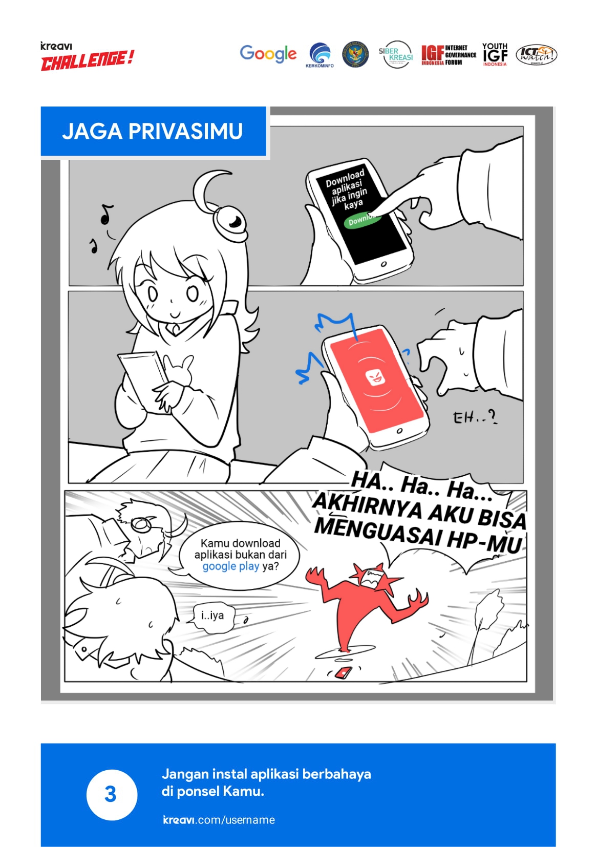 Deretan komik ini ajarkan cara menjaga privasi di internet