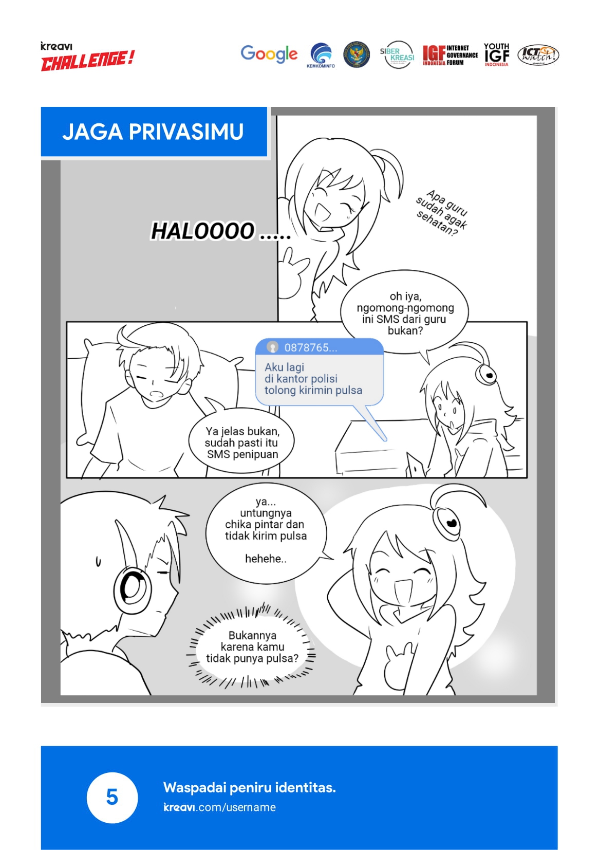 Deretan komik ini ajarkan cara menjaga privasi di internet
