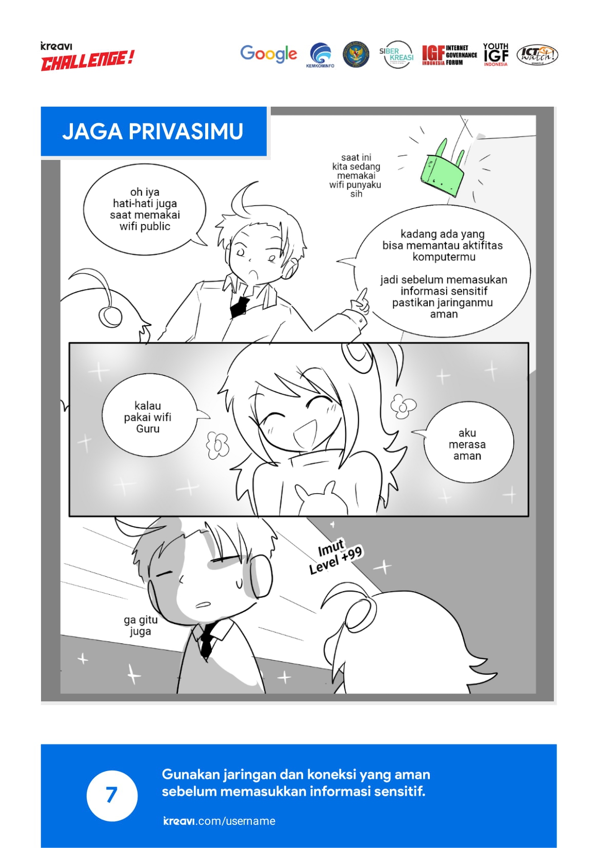 Deretan komik ini ajarkan cara menjaga privasi di internet