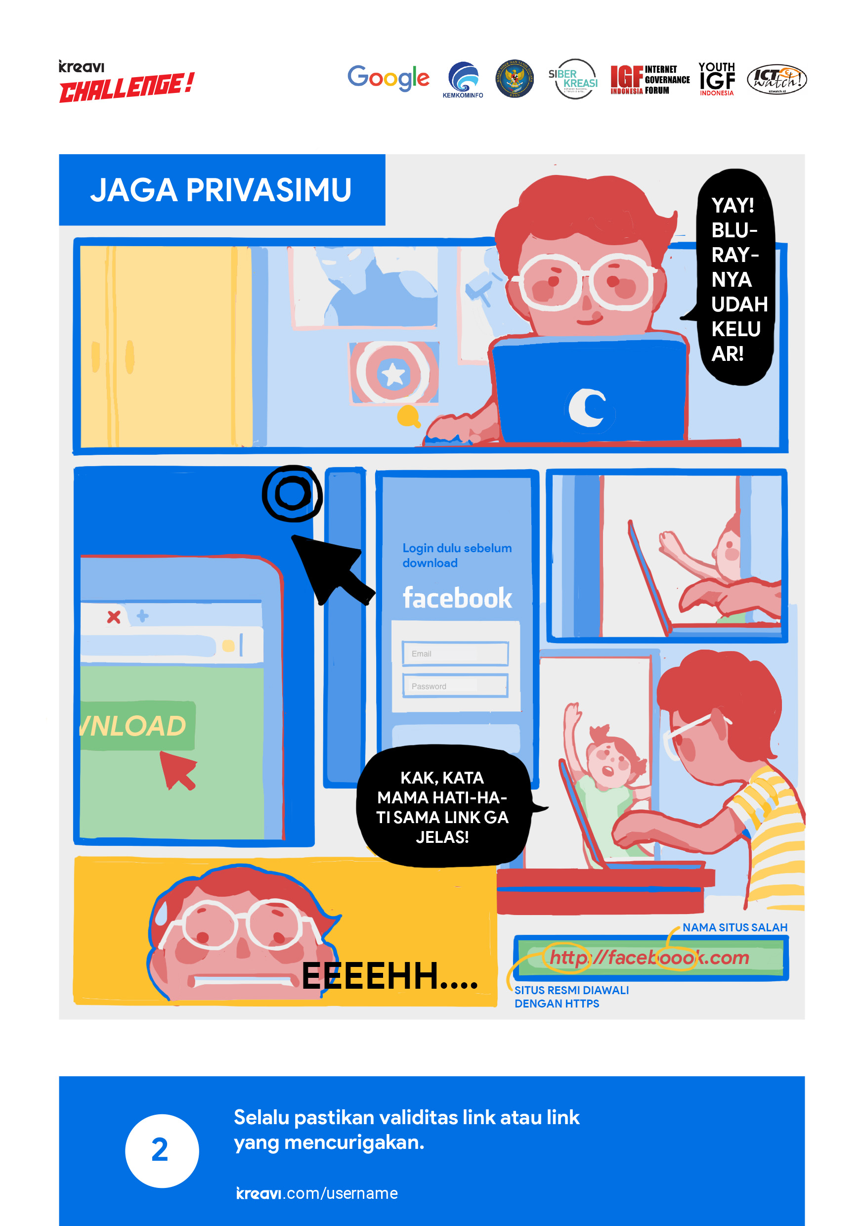 Deretan komik ini ajarkan cara menjaga privasi di internet