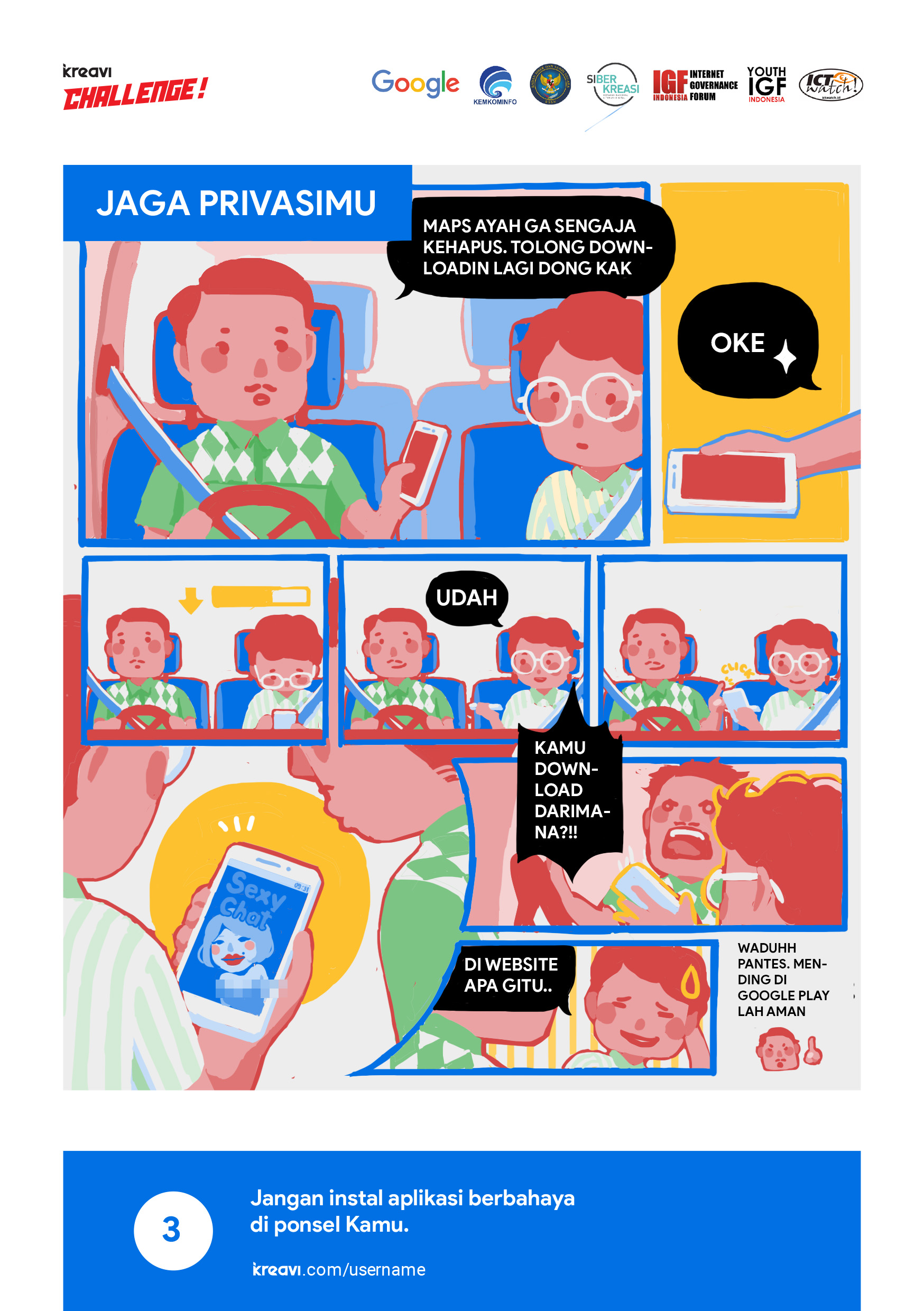 Deretan komik ini ajarkan cara menjaga privasi di internet