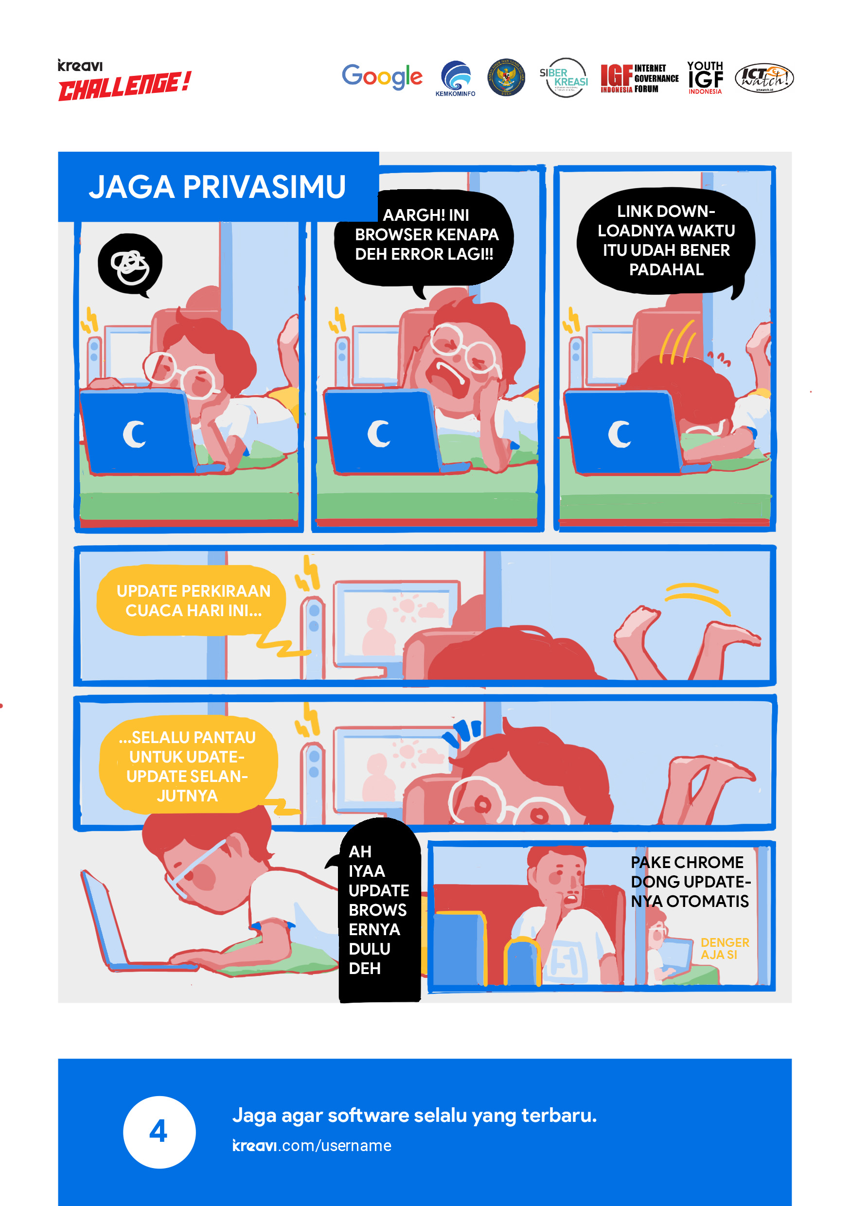 Deretan komik ini ajarkan cara menjaga privasi di internet