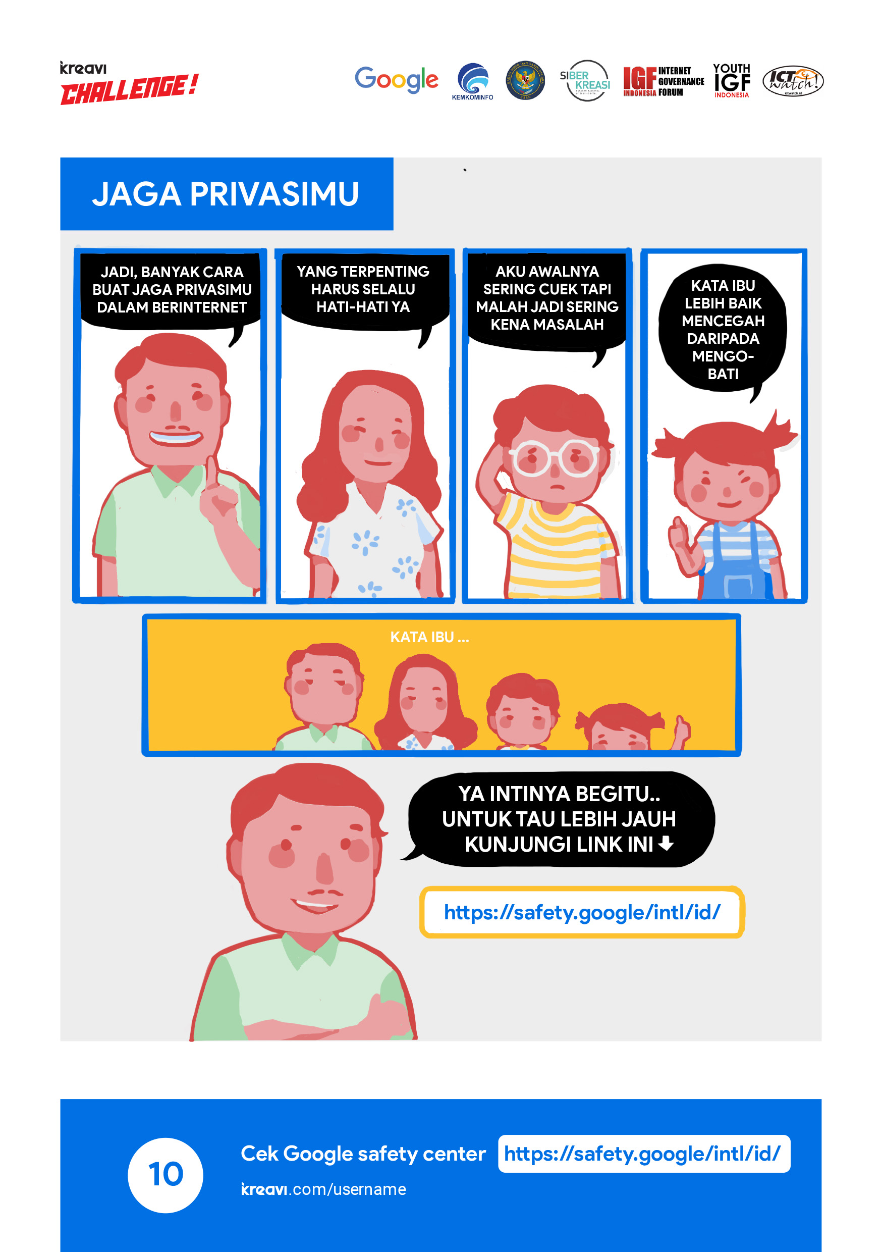 Deretan komik ini ajarkan cara menjaga privasi di internet