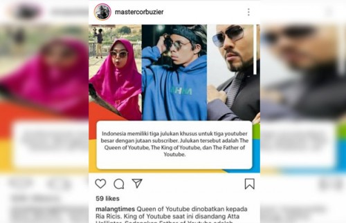 Ini julukan yang disematkan pada 5 YouTuber ternama Indonesia
