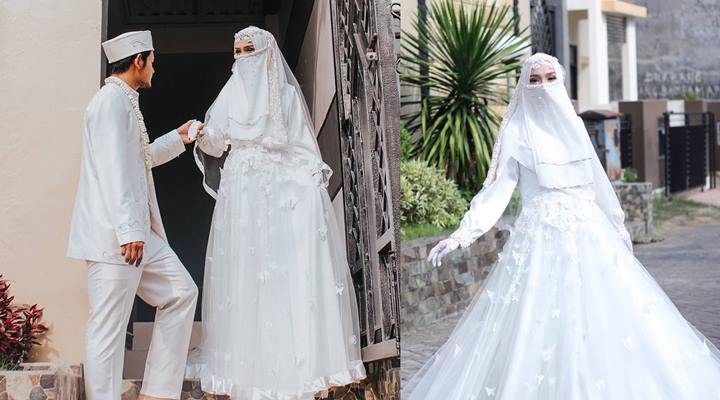 7 Gaun pernikahan muslim syar i ini bisa jadi referensi