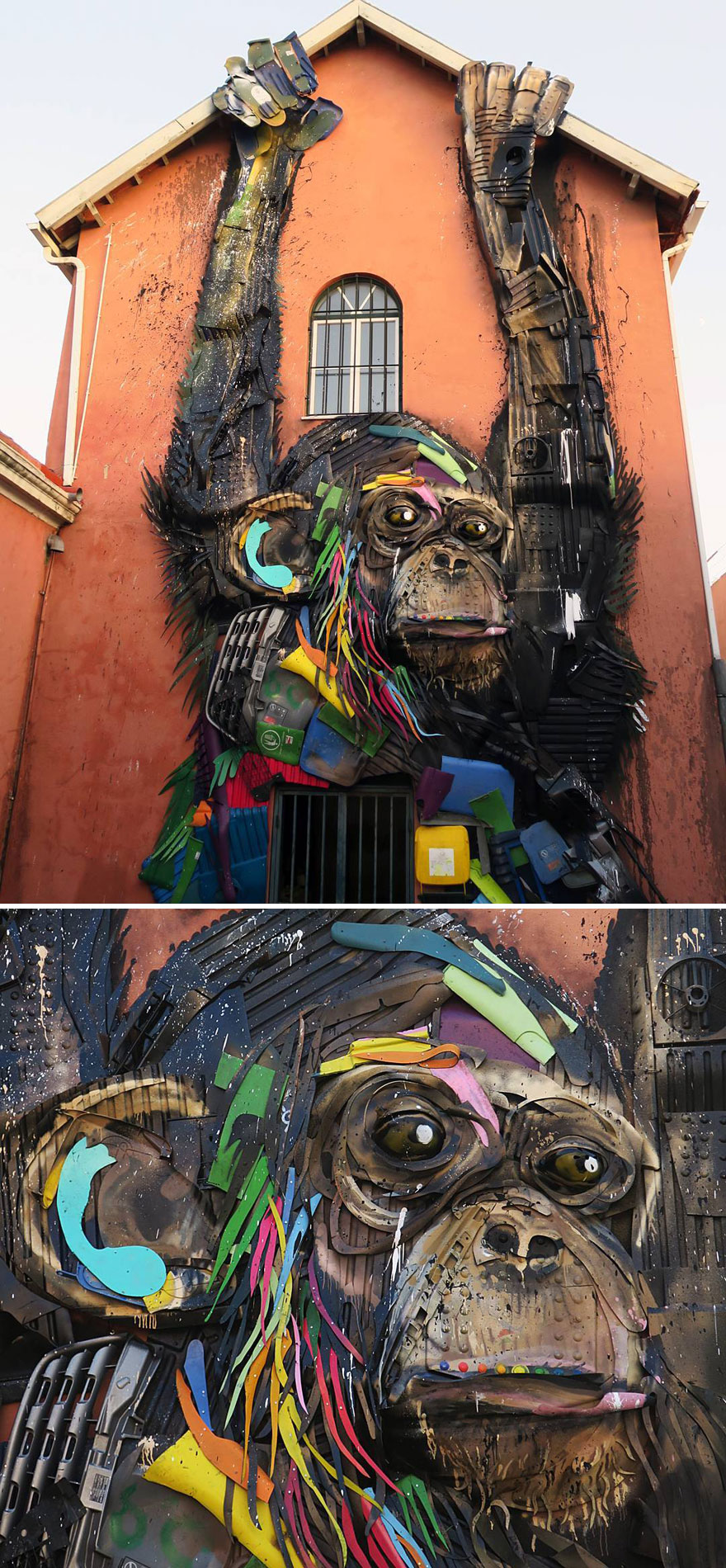 10 karya seni berbentuk hewan ini terbuat dari sampah, sangat keren!