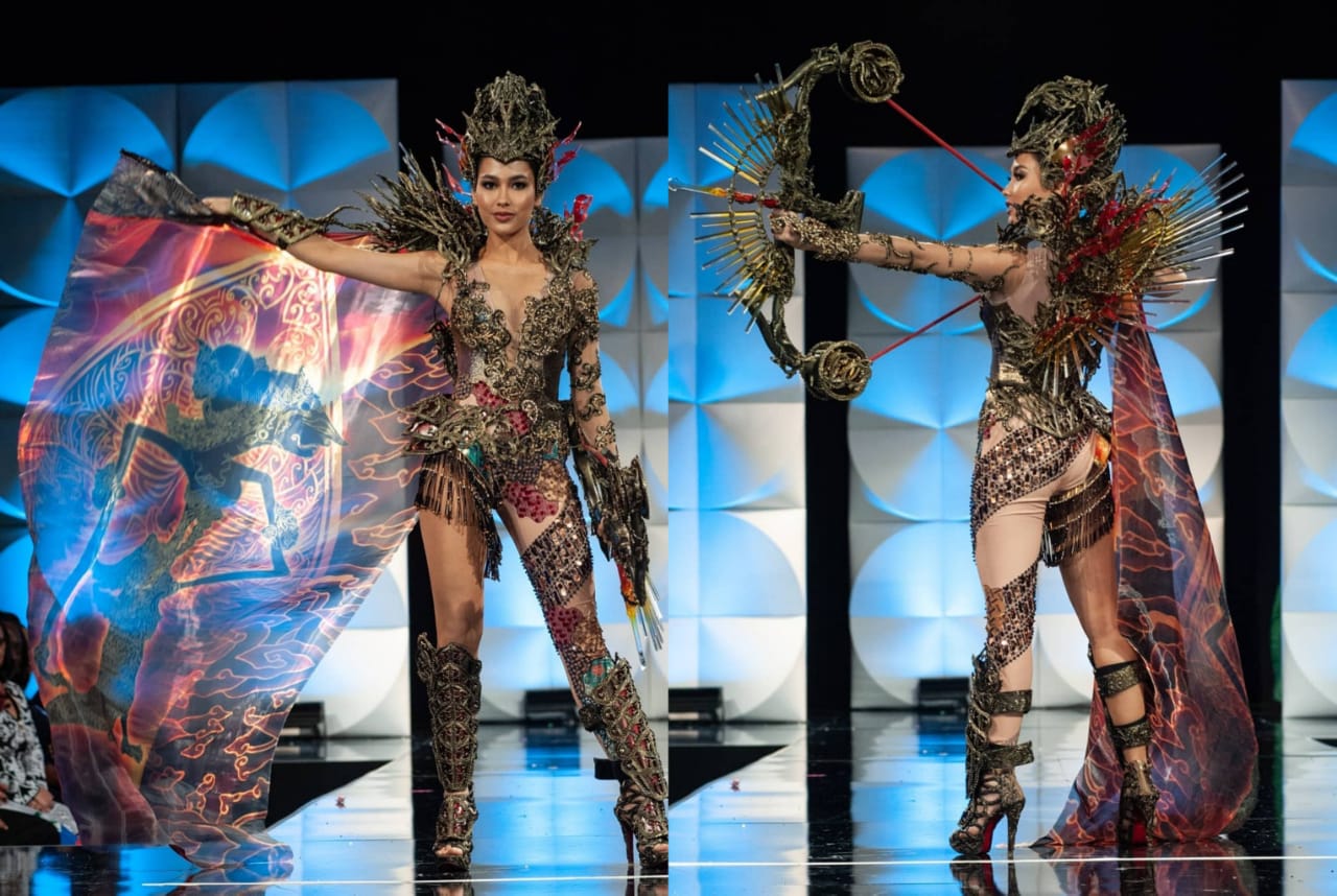 4 Pesona Frederika Cull saat preliminary competition Miss Universe