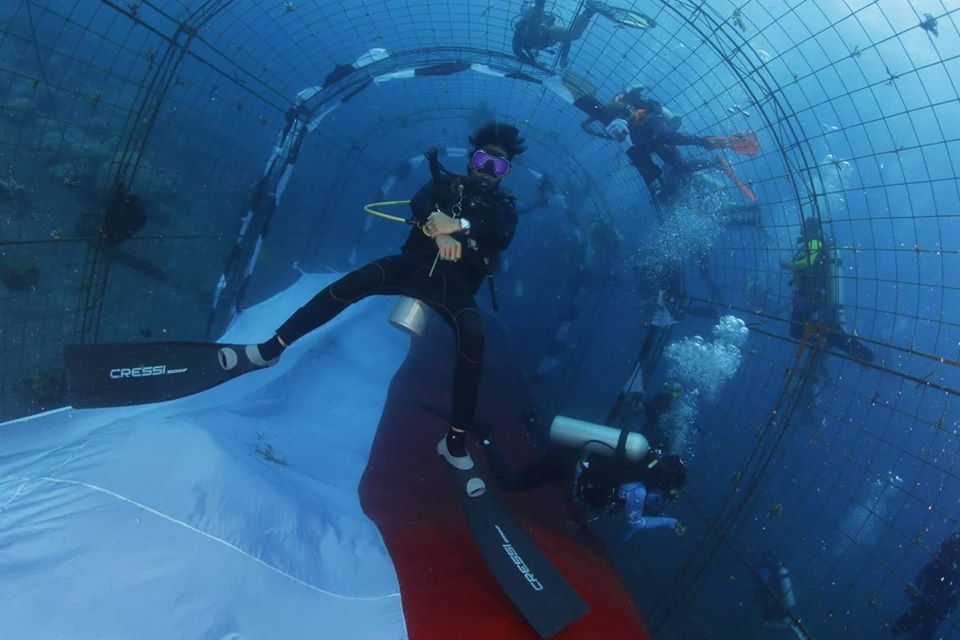 Terowongan bawah laut satu satunya di Indonesia yang memiliki panjang 131 meter serta memiliki 60 area exit yang aman untuk para penyelam. (foto:humas Korem 131 santiago)
