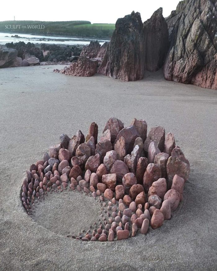 Menakjubkan, 10 karya seni kreatif ini polanya disusun dari batu