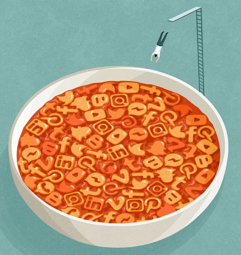 30 Ilustrasi menyedihkan ini sindir sisi gelap kehidupan modern