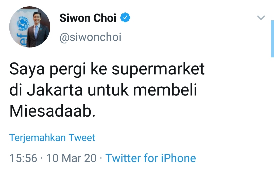 Kunjungi Jakarta, ini 3 tweet Siwon SuJu dalam bahasa Indonesia