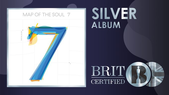 Map of the Soul: 7 mendapatkan #BRITcertified Silver