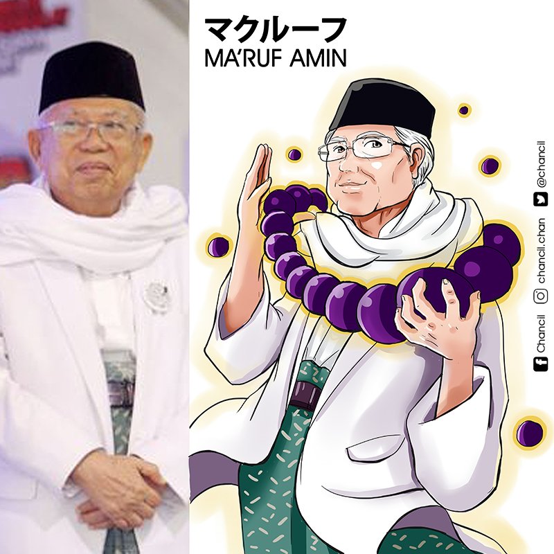 publik figur Indonesia versi anime karya Chancil