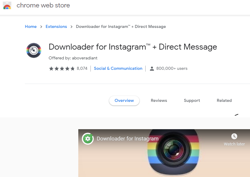 Tampilan instagram photo downloader