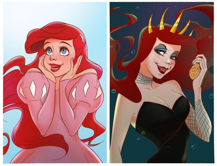10 Potret Princess Disney jika diubah jadi villain, jadi lebih seram