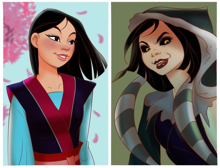 10 Potret Princess Disney jika diubah jadi villain, jadi lebih seram