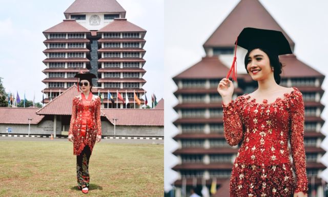 7 Potret kebaya modern seleb saat wisuda yang bisa jadi inspirasi