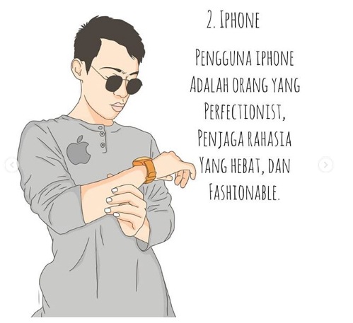 8 Komik ini gambarkan karakter seseorang dilihat dari merek smartphone