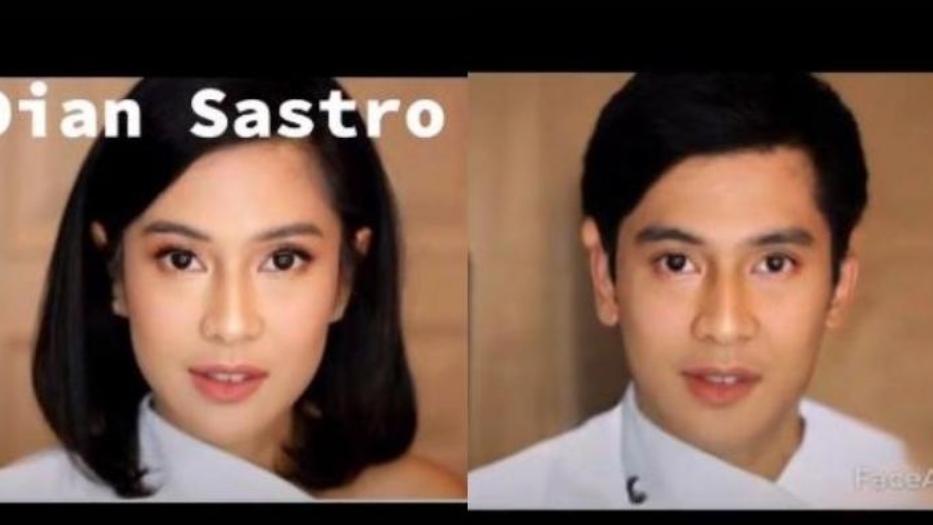 Penampilan artis cantik saat jadi pria