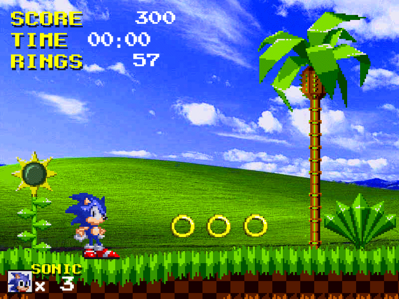 Sonic The Hedgehog di bukit bliss