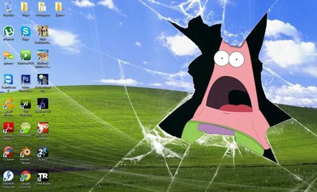 Teriakan Patrick mengguncang layar