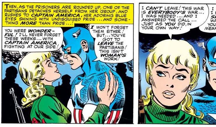 Peggy Cater dan Captain America di komik Marvel (Kincir.com)
