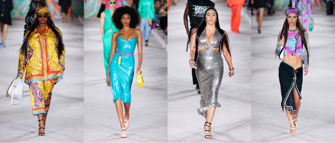 Intip gaya Dua Lipa di fashion show Versace