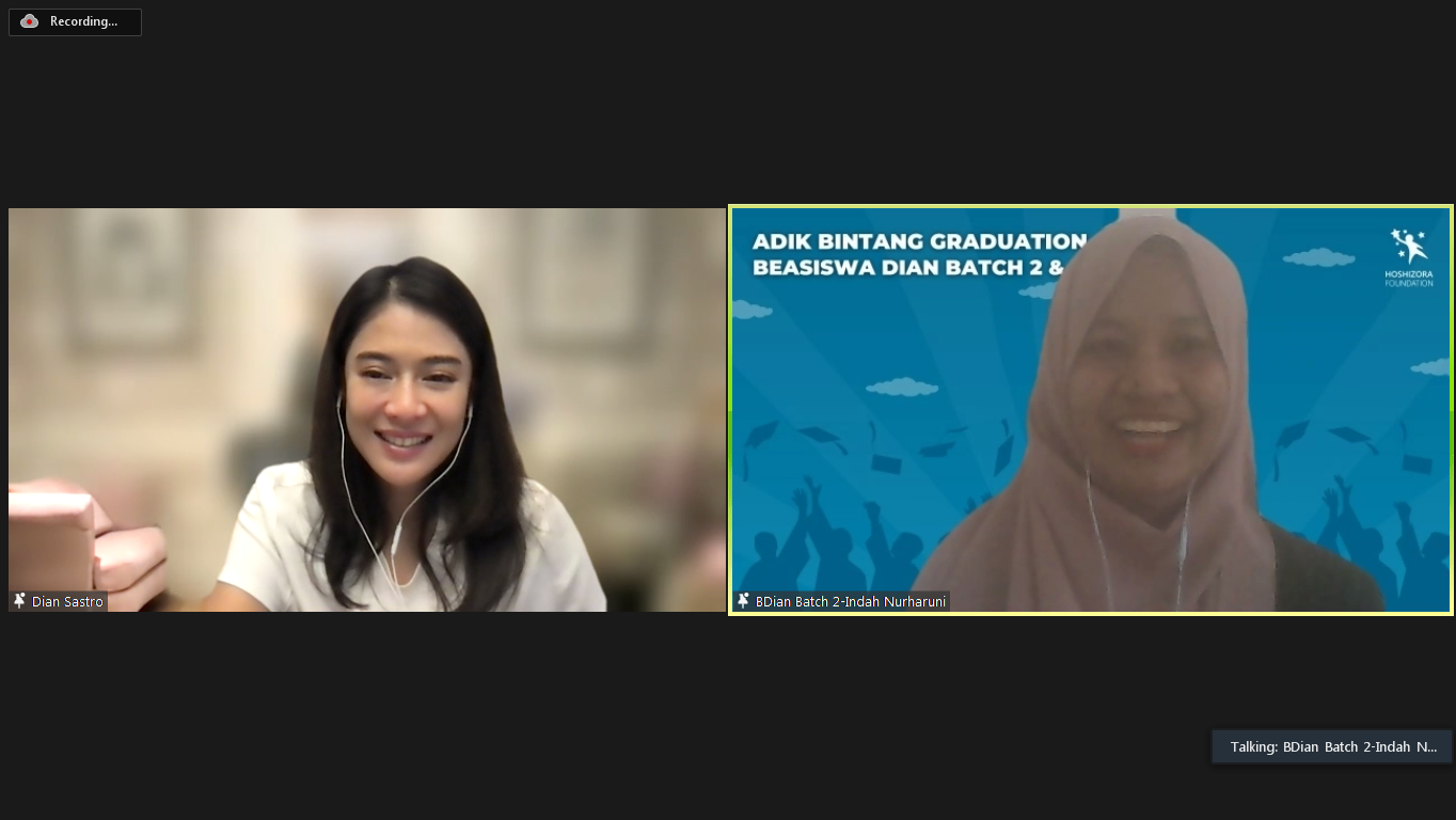 Dian Sastro dan Adik Bintang Beasiswa Dian
