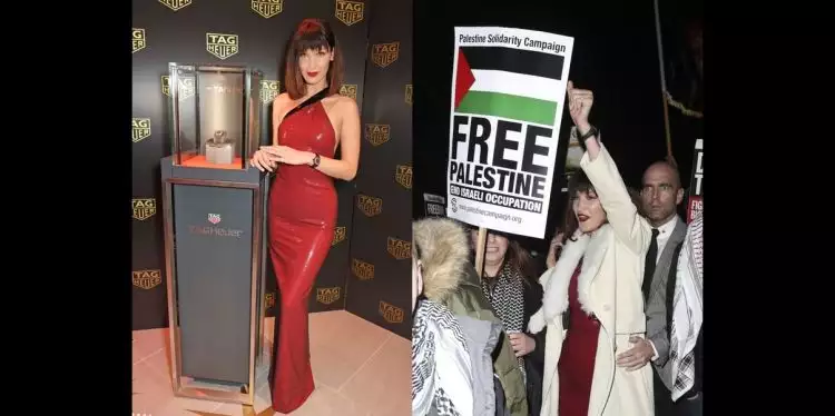 Bella Hadid ikut demo bela Palestina, gaun dipakainya curi perhatian
