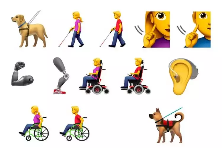 Emoji baru yang mewakili penyandang disabilitas akan dirilis, keren! 